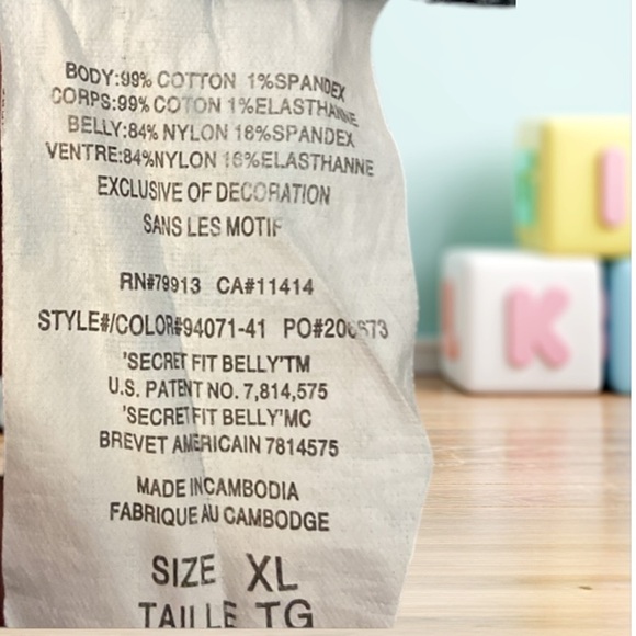 Indigo Blue Secret Fit Belly Maternity Jeans Women’s XL Bootcut Denim Capris - Picture 9 of 10